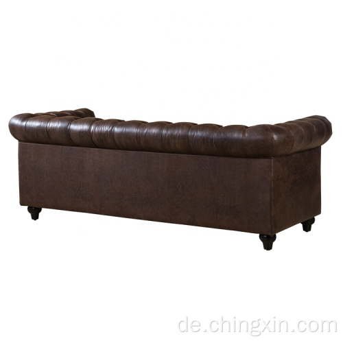 Amerikanischer Stil KD Tufted Chesterfield Sofa Sofa Wohnzimmermöbel